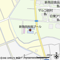 新発田市民プール周辺の地図