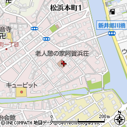 新潟市役所　老人憩いの家阿賀浜荘周辺の地図