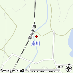 宮城県白石市斎川入道前周辺の地図