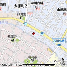 新発田大手郵便局周辺の地図
