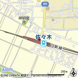 新潟県新発田市周辺の地図
