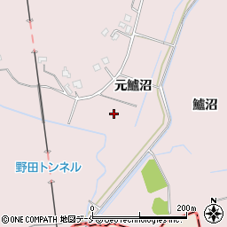 宮城県角田市角田元鱸沼周辺の地図