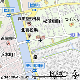 松港橋周辺の地図