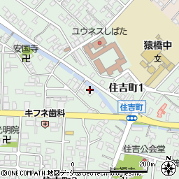 新潟県新発田市住吉町1丁目10周辺の地図