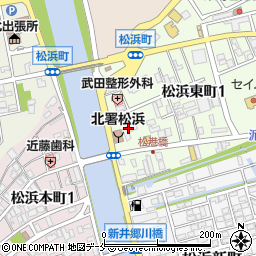 石油資源開発株式会社　新潟鉱場松浜寮周辺の地図
