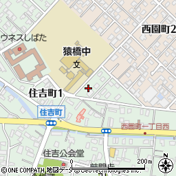 新潟県新発田市住吉町1丁目周辺の地図