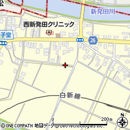 新潟県新発田市佐々木周辺の地図