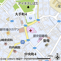 新発田市民文化会館周辺の地図