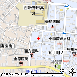 新潟県新発田市大手町2丁目周辺の地図
