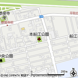 本船江公園周辺の地図