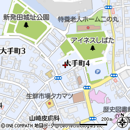 新潟県新発田市大手町4丁目周辺の地図