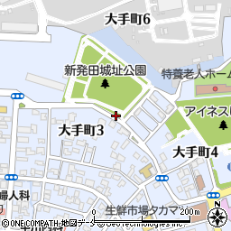新潟県新発田市大手町周辺の地図