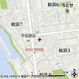 新潟県新潟市北区松浜周辺の地図