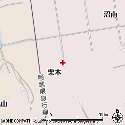 宮城県角田市角田（栗木）周辺の地図