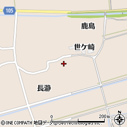 宮城県角田市小田中江周辺の地図