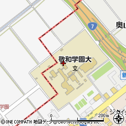 敬和学園大学　就職指導室周辺の地図