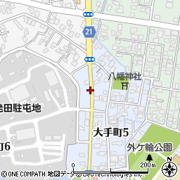 新潟県新発田市大手町5丁目周辺の地図