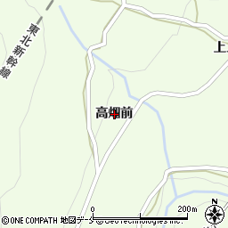 宮城県白石市斎川高畑前周辺の地図