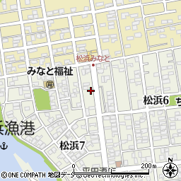 松浜ブラザーホワイト急便周辺の地図