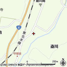 宮城県白石市斎川町屋敷61周辺の地図