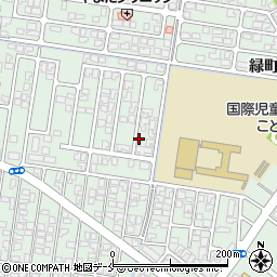 新潟県新発田市緑町周辺の地図