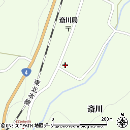 宮城県白石市斎川町屋敷54周辺の地図