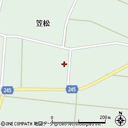 宮城県角田市枝野笠松前周辺の地図