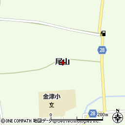 宮城県角田市尾山周辺の地図