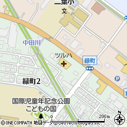 ツルハドラッグ新発田緑町店周辺の地図