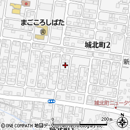 新潟県新発田市城北町周辺の地図