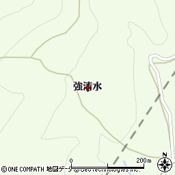 宮城県白石市斎川強清水周辺の地図