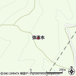 宮城県白石市斎川（強清水）周辺の地図