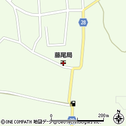 藤尾郵便局周辺の地図