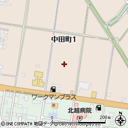 新潟県新発田市中田町1丁目3周辺の地図