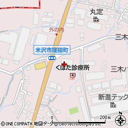 山形県米沢市窪田町窪田字八郎周辺の地図