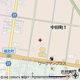 新潟県新発田市中田町1丁目4周辺の地図