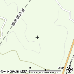 宮城県白石市斎川地官山周辺の地図