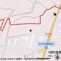 山形県米沢市窪田町窪田字渋谷堰周辺の地図