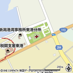 新潟東港港湾センター 食堂周辺の地図