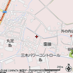 山形県米沢市窪田町窪田字八幡堂周辺の地図