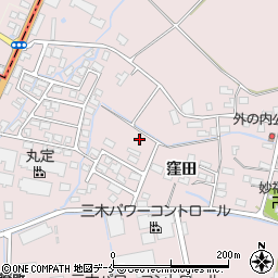 山形県米沢市窪田町（窪田字八幡堂）周辺の地図