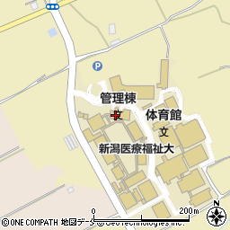 新潟医療福祉大学　入試事務室周辺の地図