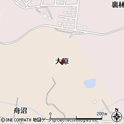 宮城県角田市小田大原周辺の地図