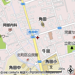 ローソン角田中央店周辺の地図