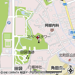 角田市スペースタワーコスモハウス周辺の地図