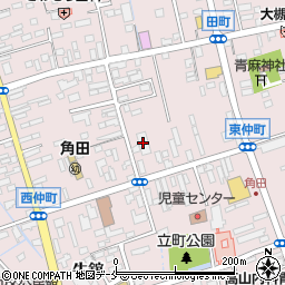 七十七銀行角田支店周辺の地図