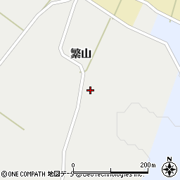新潟県新発田市繁山周辺の地図
