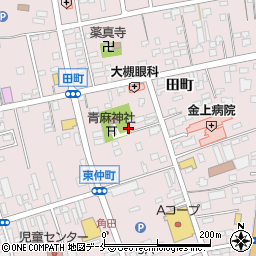 宮城県角田市角田田町周辺の地図