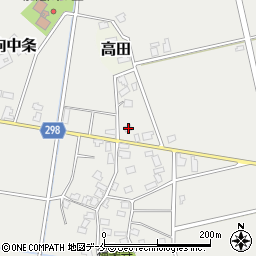 新潟県新発田市向中条1158-9周辺の地図
