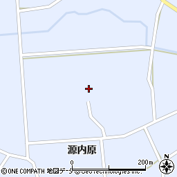 宮城県角田市藤田源内周辺の地図